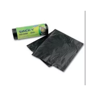 HDPE Abfallbeutel 60x70cm 60L 10mic 20Stk in einer Rolle