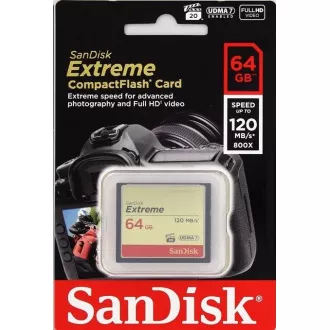 SanDisk Compact Flash 64GB Extreme (R: 120/B: 85 MB/s) UDMA7