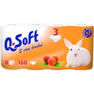 Toilettenpapier Q-SOFT 3vrs. 160tears 8pcs Pfirsich / Verkauf durch Packung