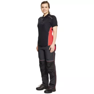 KNOXFIELD LADY Polo anthrazit / rot XS