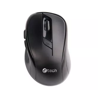 C-TECH Maus WLM-02, schwarz, kabellos, 1600DPI, 6 Tasten, USB-Nano-Empfänger