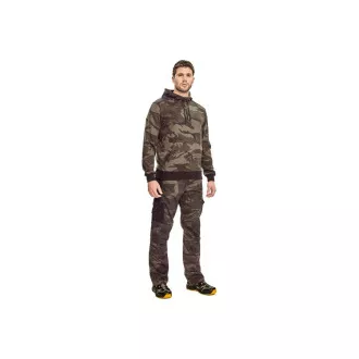 CRAMBE Kapuzen-Sweatshirt grau camouflage XS