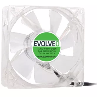 EVOLVEO 14L1GR Lüfter 140mm, 4 LED grün, 3pin EVOLVEO 14L1GR Lüfter 140mm, 4 LED grün, 3pin