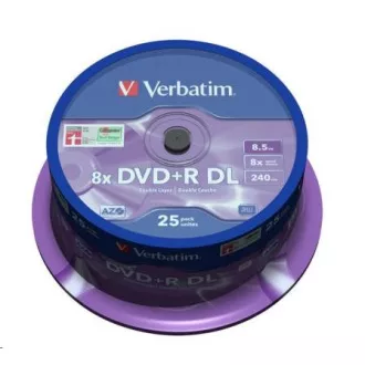 VERBATIM DVD + R (25er Pack) Double Layer / 8x / 8.5GB / Spindel