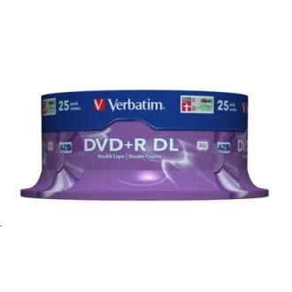 VERBATIM DVD + R (25er Pack) Double Layer / 8x / 8.5GB / Spindel