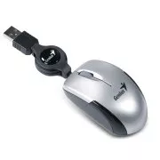 GENIUS Maus MicroTraveler V2 / kabelgebunden / 1200 dpi / USB / silber