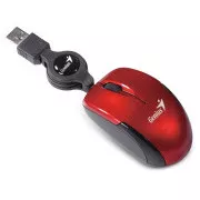 GENIUS Maus MicroTraveler V2 / kabelgebunden / 1200 dpi / USB / rot