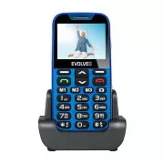 EVOLVEO EasyPhone XD, Mobiltelefon für Senioren mit Ladestation (blaue Farbe)