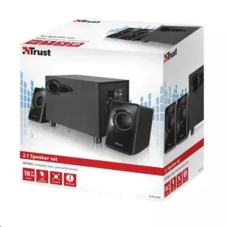 TRUST Speakers 2.1 Avora Subwoofer Lautsprecher Set - schwarz