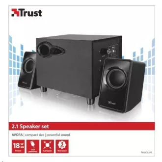 TRUST Speakers 2.1 Avora Subwoofer Lautsprecher Set - schwarz