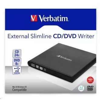 VERBATIM externes Laufwerk DVD-RW Rewriter USB 2.0 Schwarz   NERO