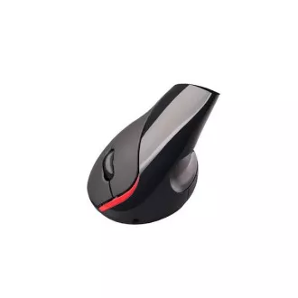 C-TECH Maus VEM-07, vertikal, kabellos, 5 Tasten, schwarz, USB-Nano-Empfänger
