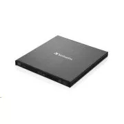 VERBATIM Externes Laufwerk Slimline Blu-ray Rewriter USB 3.0 Free BR Disc 25GB (CD DVD BD Mdisc)  NERO