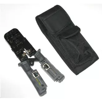 Crimpzange PROFI mit Zwangssperre für RJ11, RJ12, RJ45 Steckverbinder mit Prüfgerät und LED-Anzeige Crimpzange PROFI mit Zwangssperre für RJ11, RJ12, RJ45 Steckverbinder mit Prüfgerät und LED-Anzeige