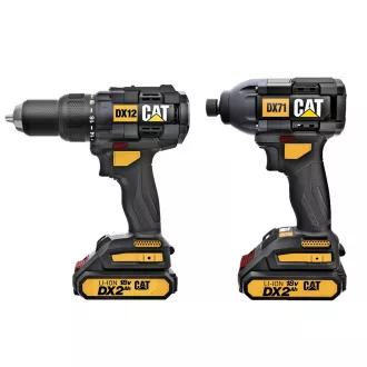 Caterpillar Carbonless 2in1 Set, Schlagbohrmaschine und Schlagschrauber,