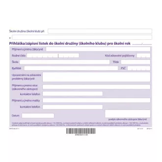 Formular: Anmeldeformular für die Schulkindertagesstätte A5 OPTYS Formular: Anmeldeformular für die Schulkindertagesstätte A5 OPTYS