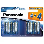 PANASONIC Alkaline Batterien EVOLTA Platinum LR6EGE / 8BW 4 + 4F AA 1.5V (Blister 8Stk.)