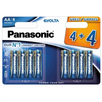 PANASONIC Alkaline Batterien EVOLTA Platinum LR6EGE / 8BW 4 + 4F AA 1.5V (Blister 8Stk.) PANASONIC Alkaline Batterien EVOLTA Platinum LR6EGE / 8BW 4 + 4F AA 1.5V (Blister 8Stk.)