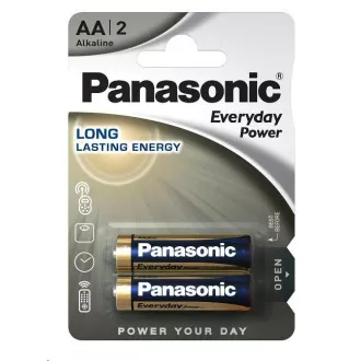 PANASONIC Alkaline Batterien Everyday Power LR6EPS / 2BP AA 1, 5V (Blister 2 Stück) PANASONIC Alkaline Batterien Everyday Power LR6EPS / 2BP AA 1, 5V (Blister 2 Stück)