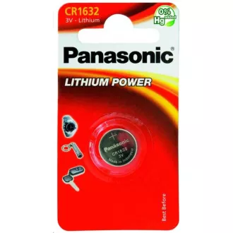 PANASONIC Lithiumbatterie (Knopf) CR-1632EL / 1B 3V (Blister 1 Stück)