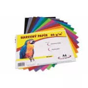 Farbiges Papier A4 / 80g 12 Farben 60 Blatt