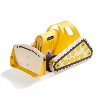 Stanley Jr. OK005-SY Baukasten, Bulldozer, Holz