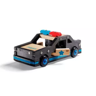 Stanley Jr. OK096-SY Baukasten, Polizeiauto, Holz