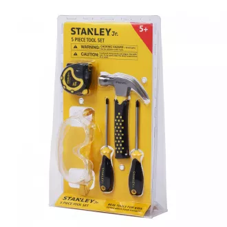 Stanley Jr. ST004-05-SY Werkzeug für Kinder, 5 Stück, gelb und schwarz Stanley Jr. ST004-05-SY Werkzeug für Kinder, 5 Stück, gelb und schwarz