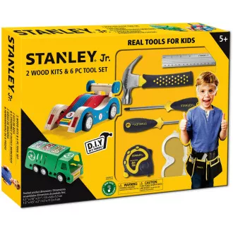 Stanley Jr. U003-K02-T06-SY Satz mit 2 Autos und 5 Werkzeugen