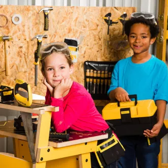 Stanley Jr. TBS001-05-SY Kinderwerkzeuge, 5 Stück, gelb und schwarz
