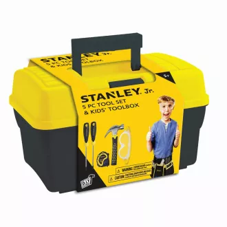 Stanley Jr. TBS001-05-SY Kinderwerkzeuge, 5 Stück, gelb und schwarz