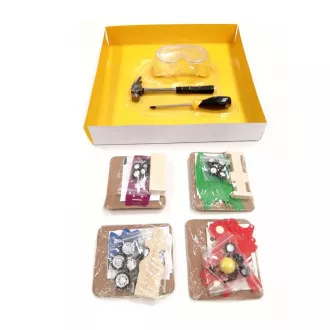 Stanley Jr. U001-K04-T03-SY Satz mit 4 Autos, Schraubendreher und Hammer