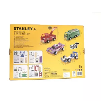 Stanley Jr. U001-K04-T03-SY Satz mit 4 Autos, Schraubendreher und Hammer