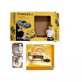 Stanley Jr. U004-K02-T03-SY Set aus Auto, Bagger und 3 Werkzeugen Stanley Jr. U004-K02-T03-SY Set aus Auto, Bagger und 3 Werkzeugen
