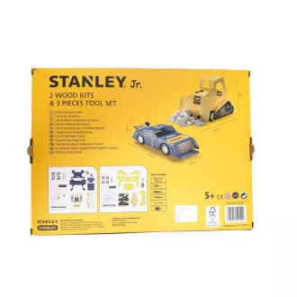 Stanley Jr. U004-K02-T03-SY Set aus Auto, Bagger und 3 Werkzeugen Stanley Jr. U004-K02-T03-SY Set aus Auto, Bagger und 3 Werkzeugen