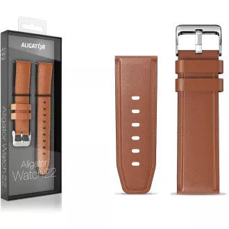 Lederband 22mm braun ALIGATOR