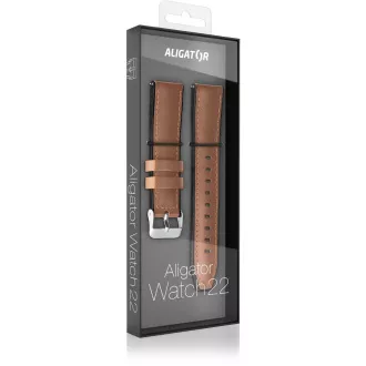 Lederband 22mm braun ALIGATOR