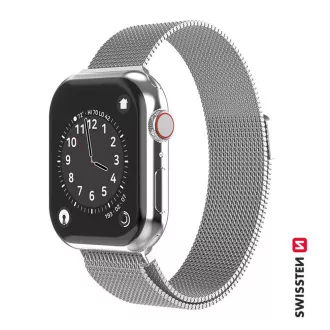 BAND APP.W.GESTRICHEN 38-40mm SLVR SWISSTEN