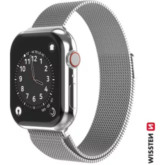 BAND APP.W.GESTRICHEN 38-40mm SLVR SWISSTEN
