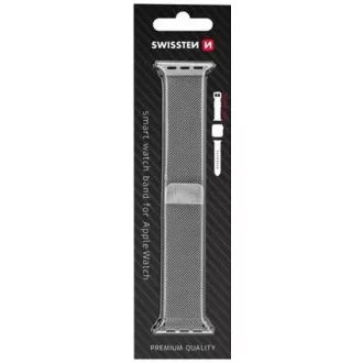 BAND APP.W.GESTRICHEN 38-40mm SLVR SWISSTEN