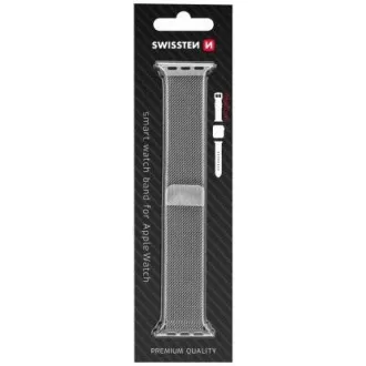 BAND APP.W.GESTRICHEN 38-40mm SLVR SWISSTEN