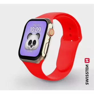 BAND APP.W.SILIKON. 42-44mm ROT SWISSTEN
