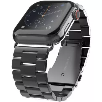 BAND APP.W.METALL 38-40 mm BK SWISSTEN