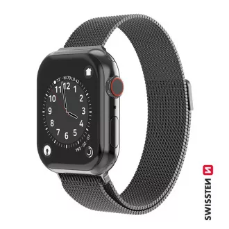 BAND APP.W.STRICKEN 42-44 mm BK SWISSTEN BAND APP.W.STRICKEN 42-44 mm BK SWISSTEN