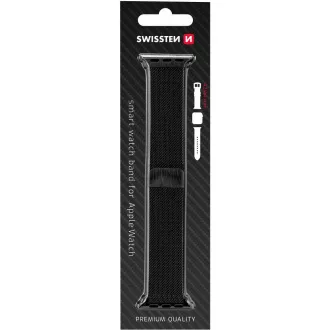 BAND APP.W.STRICKEN 42-44 mm BK SWISSTEN BAND APP.W.STRICKEN 42-44 mm BK SWISSTEN