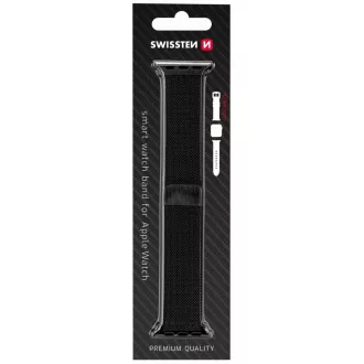 BAND APP.W.STRICKEN 42-44 mm BK SWISSTEN BAND APP.W.STRICKEN 42-44 mm BK SWISSTEN