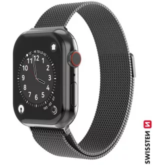 BAND APP.W.STRICKEN 42-44 mm BK SWISSTEN BAND APP.W.STRICKEN 42-44 mm BK SWISSTEN