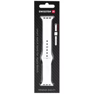 BAND APP.W.SILIKON.42-44mm WH SWISSTEN