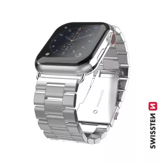 BAND APP.W.METALL 38-40 mm SLVR SWISSTEN