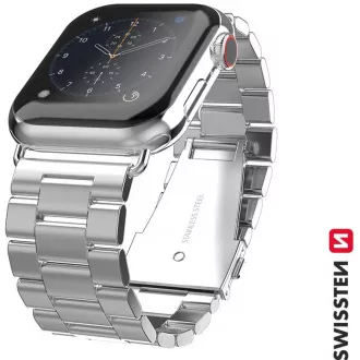 BAND APP.W.METALL 38-40 mm SLVR SWISSTEN